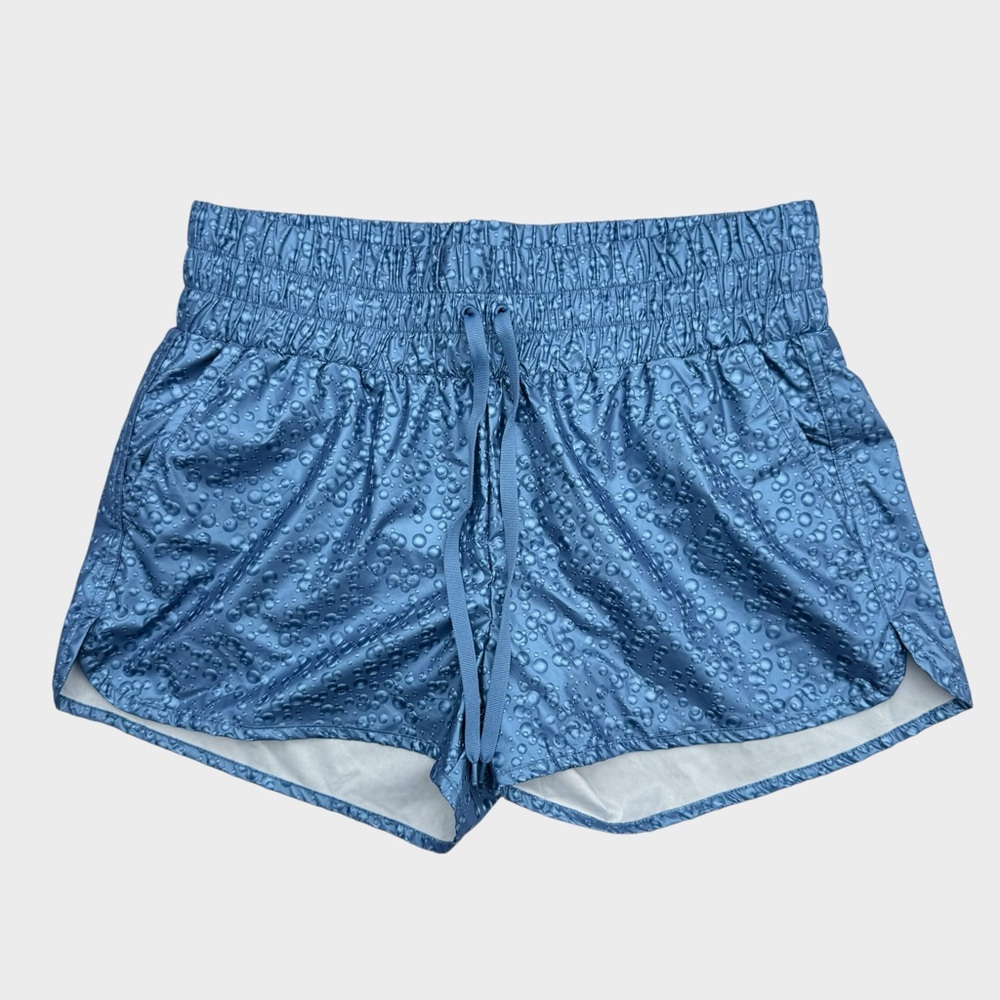 Zyia Blue Rain Drop Bomber Shorts Size L